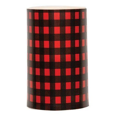 Red Small Buffalo Check Pillar, 3x5